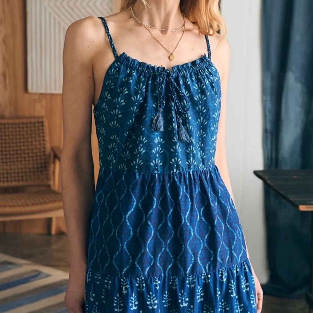 NEW FAHERTY sun chaser maxi dress in sunburst mixed print Size Small - Picture 2 of 8